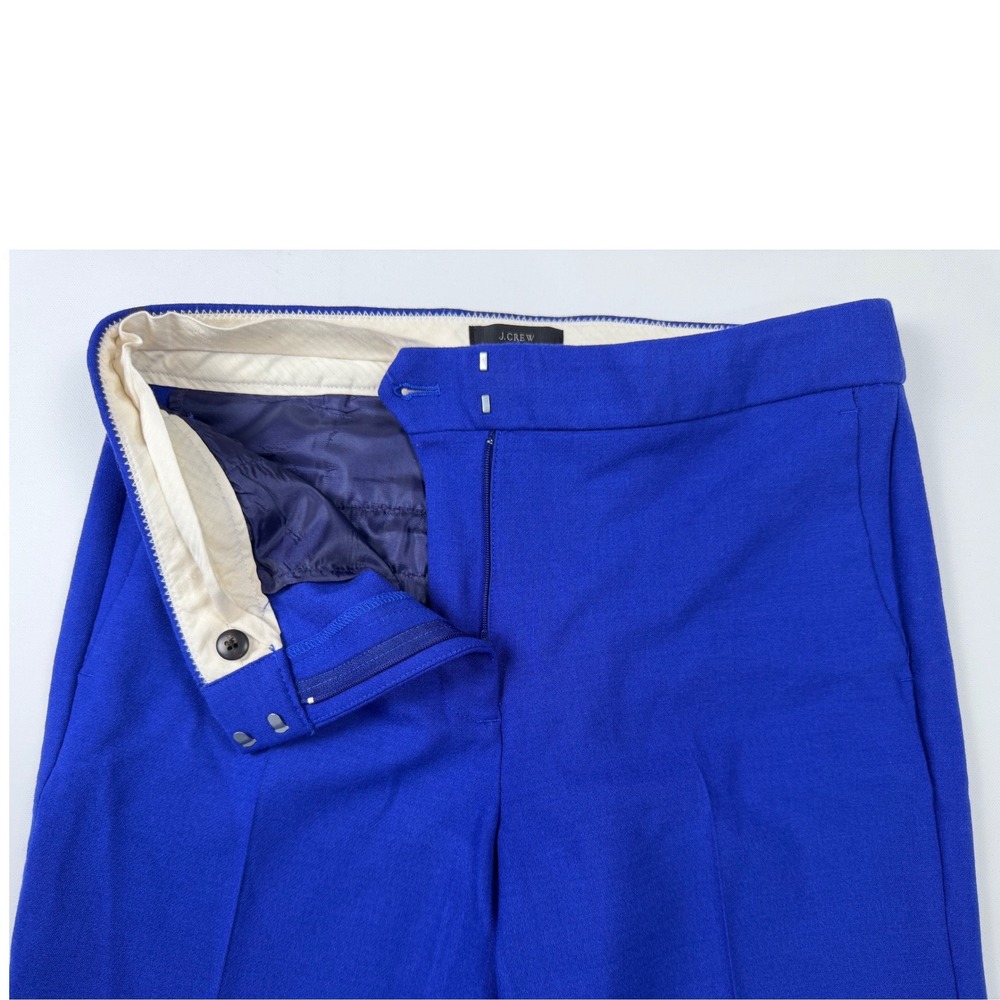 J.Crew Martie Pants Womens 8 Blue NEW Wool Blend Cropped Tailored E0931 - Picture 4 of 12